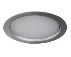 Downlight panel LED Redondo 230mm Gris Plata 25W Blanco Neutro, Corte 185mm ideal Techos de Lamas 